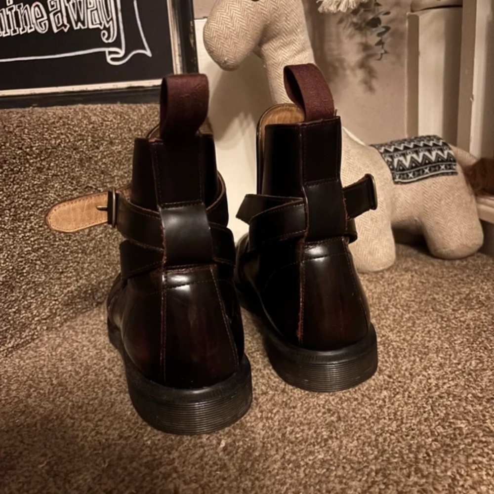 Dr. Martens Dark Brown Leather Ankle Boots - Picture 2 of 8